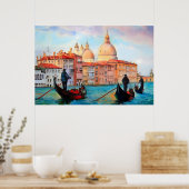 Gondolas van Venetië Poster (Keuken)