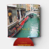 Gondolas - Venetië, Italië Blikjeskoeler (Achterkant)