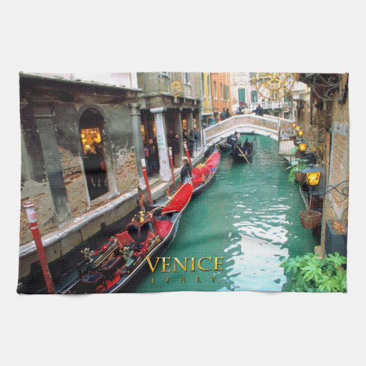 Gondolas - Venetië, Italië Theedoek (Horizontaal)