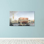Gondolas voor St. Marks Square, Venetië Canvas Afdruk (Insitu (Houten vloer))