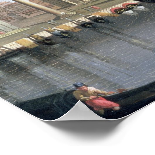 Gondolas voor St. Marks Square, Venetië Poster (Hoek)