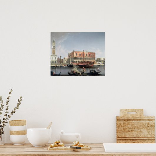 Gondolas voor St. Marks Square, Venetië Poster (Keuken)