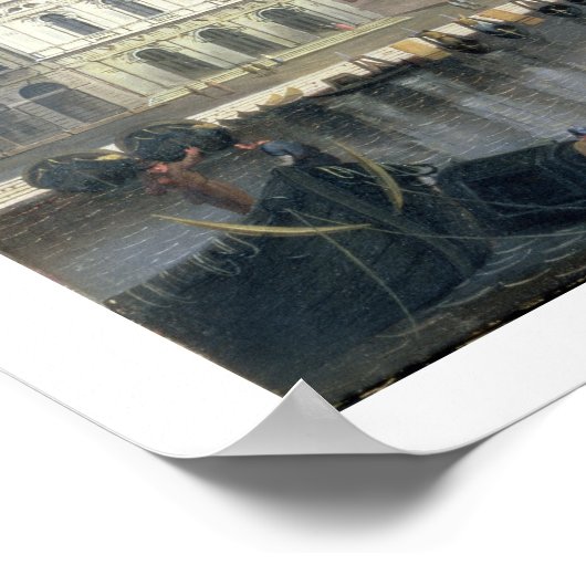 Gondolas voor St. Marks Square, Venetië Poster (Hoek)