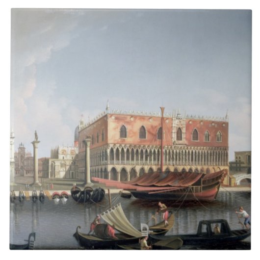 Gondolas voor St. Marks Square, Venetië Tegeltje (Voorkant)