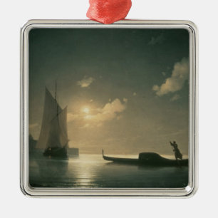 Gondolier bij Zee van Night, 1843 Metalen Ornament