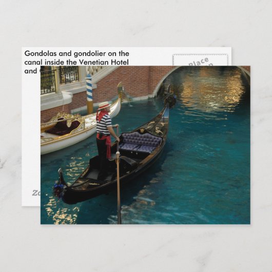 Gondolier Briefkaart (Voorkant / Achterkant)