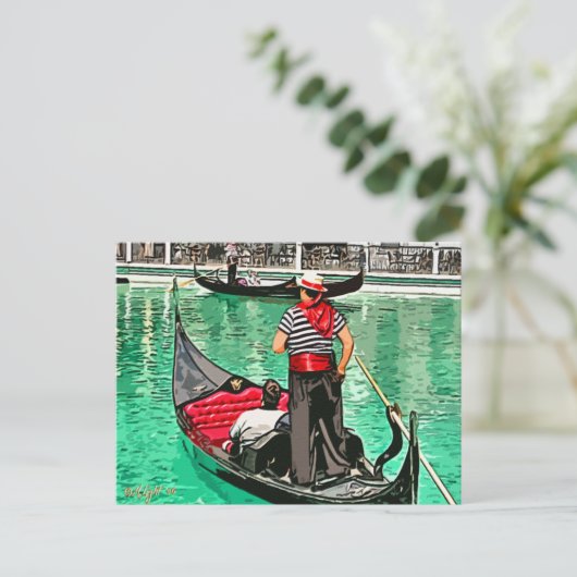 Gondolier Briefkaart (Staand voorkant)