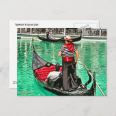 Gondolier Briefkaart (Voorkant / Achterkant)
