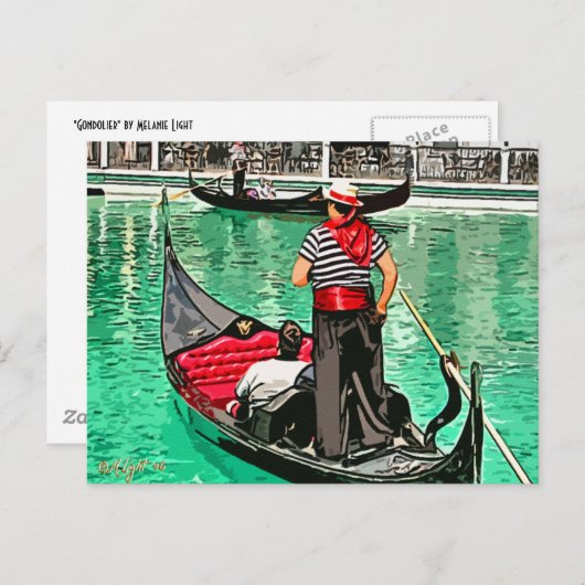 Gondolier Briefkaart (Voorkant / Achterkant)