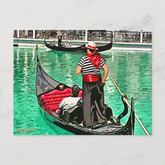 Gondolier Briefkaart (Voorkant)