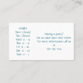 Gondolier en Gondola Italy Restaurant Visitekaartje (Achterkant)