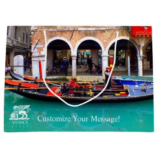 Gondolier in Cannaregio Groot Cadeauzakje (Voorkant)