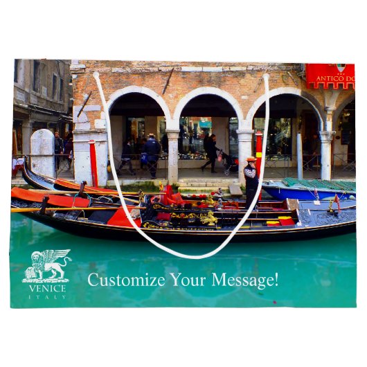 Gondolier in Cannaregio Groot Cadeauzakje (Achterkant)