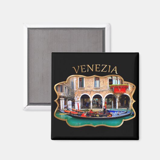 Gondolier in Cannaregio Magneet (Voorkant / Achterkant)