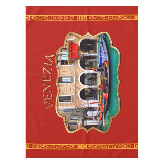 Gondolier in Cannaregio Tafelkleed (Voorkant)