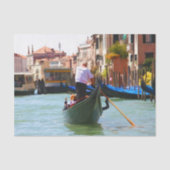 Gondolier in Venetië Tissuepapier (Voorkant)