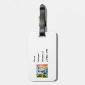 Gondolier op het Canal in Venetië ITALIË Bagagelabel (Achterkant verticaal)