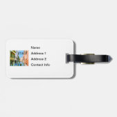 Gondolier op het Canal in Venetië ITALIË Bagagelabel (Achterkant horizontaal)