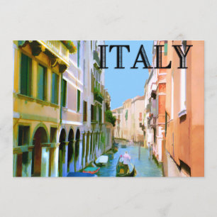 Gondolier op het Canal in Venetië ITALIË Kaart