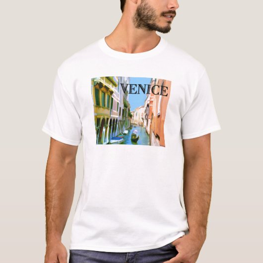 Gondolier op het Canal in Venetië T-shirt (Voorkant)