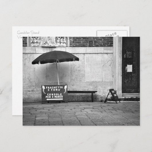 Gondolier Stand Briefkaart (Voorkant / Achterkant)