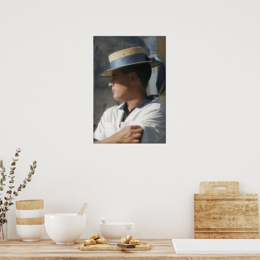 Gondolier, Venetië, Italië Poster (Keuken)