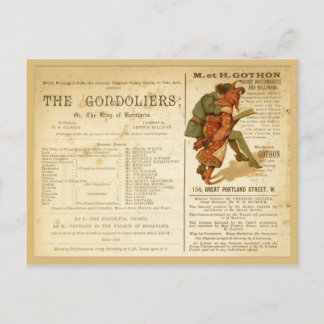 Gondoliers Cast Briefkaart