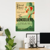 Gondoliers Opera 1937 WPA Poster (Thuiskantoor)