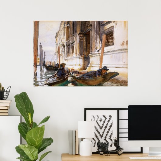 Gondoliers’ Siesta van John Singer Sargent Poster (Thuiskantoor)