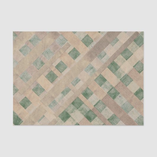 Gone Bad Grunge Green Gold Tissue Paper met spelde Tissuepapier (Voorkant)