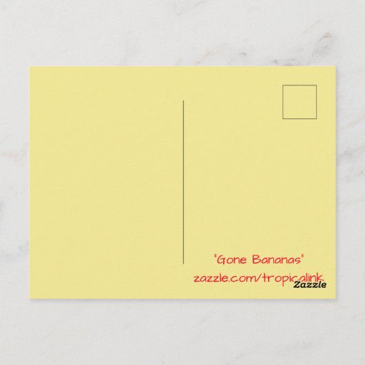 Gone Bananas Briefkaart (Achterkant)