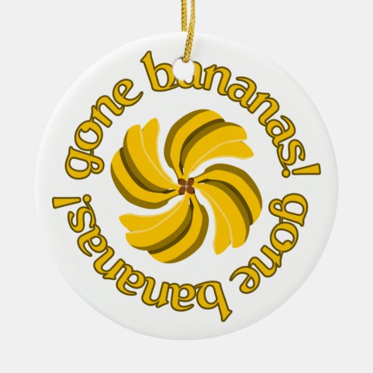 Gone Bananas, ornament, pas aan Keramisch Ornament (Voorkant)