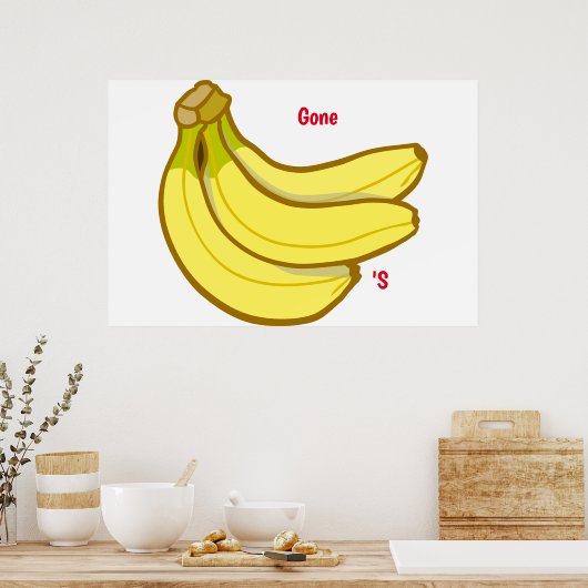 Gone Bananas Poster (Keuken)