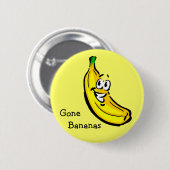 Gone Bananas Ronde Button 5,7 Cm (Voorkant /achterkant)