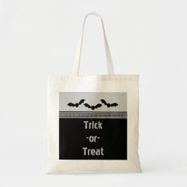 Gone Batty Halloween Bag, Light Grey Tote Bag