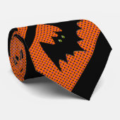 Gone Batty Halloween Bats, Stripes en Polka Dots Stropdas (Opgerold)