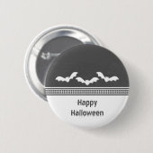 Gone Batty Halloween Button, Donkergrijs Ronde Button 5,7 Cm (Voorkant /achterkant)