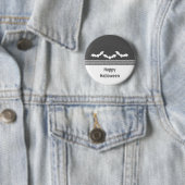 Gone Batty Halloween Button, Donkergrijs Ronde Button 5,7 Cm (In situ)