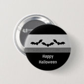 Gone Batty Halloween Button, Light Grey Ronde Button 5,7 Cm (Voorkant /achterkant)