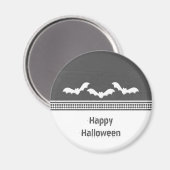 Gone Batty Halloween Magnet, Donkergrijs Magneet (Voorkant / Achterkant)