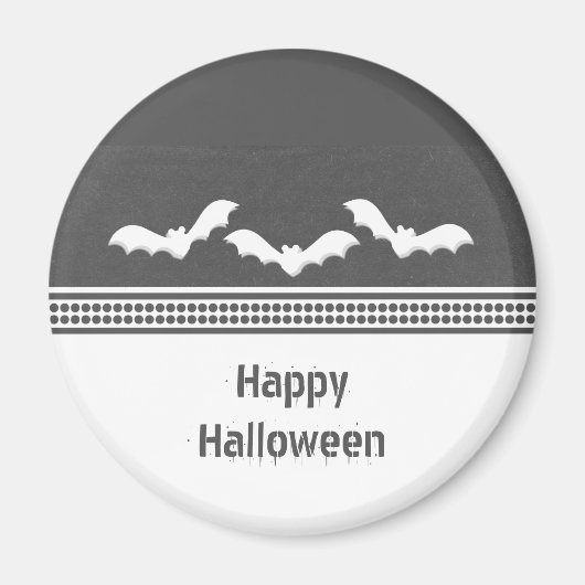 Gone Batty Halloween Magnet, Donkergrijs Magneet (Voorkant)