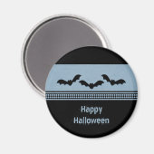 Gone Batty Halloween Magnet, Light Blue Magneet (Voorkant / Achterkant)