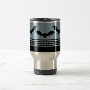 Gone Batty Halloween Mok, Light Blue Reisbeker