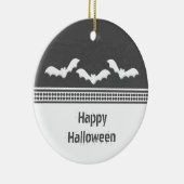 Gone Batty Halloween Ornament, Donkergrijs Keramisch Ornament (Rechts)