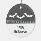 Gone Batty Halloween Ornament, Donkergrijs Keramisch Ornament (Links)