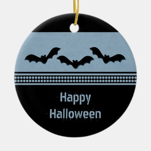 Gone Batty Halloween Ornament, Light Blue Keramisch Ornament (Voorkant)