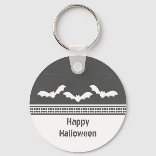 Gone Batty Halloween Sleutelhanger, Donkergrijs Sleutelhanger (Voorkant)