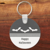 Gone Batty Halloween Sleutelhanger, Donkergrijs Sleutelhanger (Voorkant)