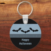 Gone Batty Halloween Sleutelhanger, Light Blue Sleutelhanger (Voorkant)