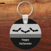 Gone Batty Halloween Sleutelhanger, Light Grey Sleutelhanger (Voorkant)